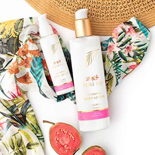 PURE FIJI PURE FIJI Body Lotion Hydrating - Moisturizing Lotion for Dry Skin with Coconut Milk and Vitamin E, Organic Body Lotion For Women and Men, Guava Scent, 3 oz