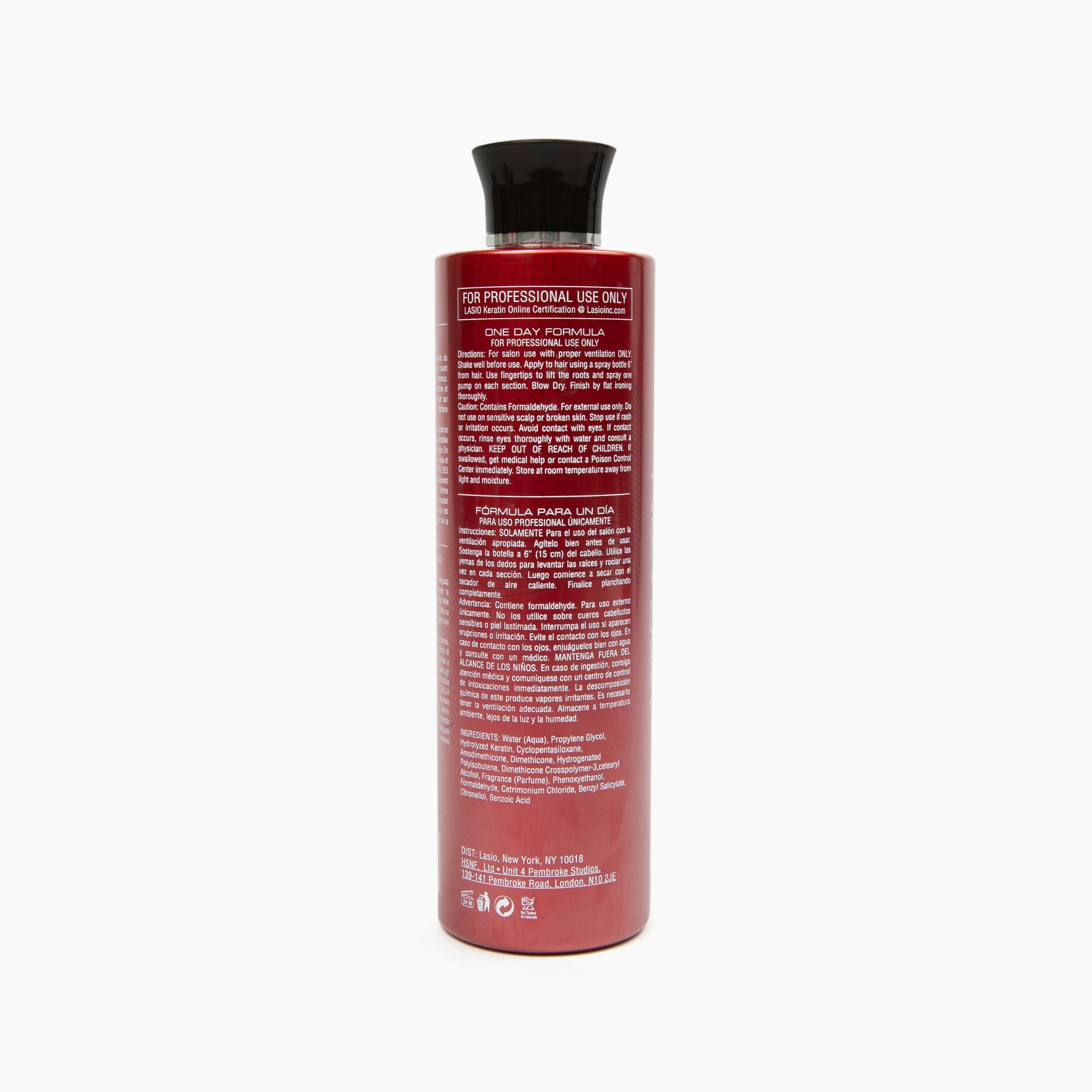 Lasio Lasio Keratin Treatment One Day Formula Infused with Amber Extract Lightweight Conditioner Frizz Free Reduce 90% Curls Quickly Fume Free Professional Salon Level Grade 35.27 Fl. Oz