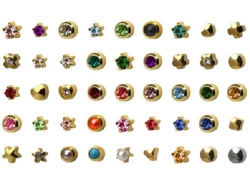 BEAUTY MADE EASY Beauty Made Easy Universal ear piercing kit with 24 pairs mix of all styles in 24k gold hypoallergenic instrument gun