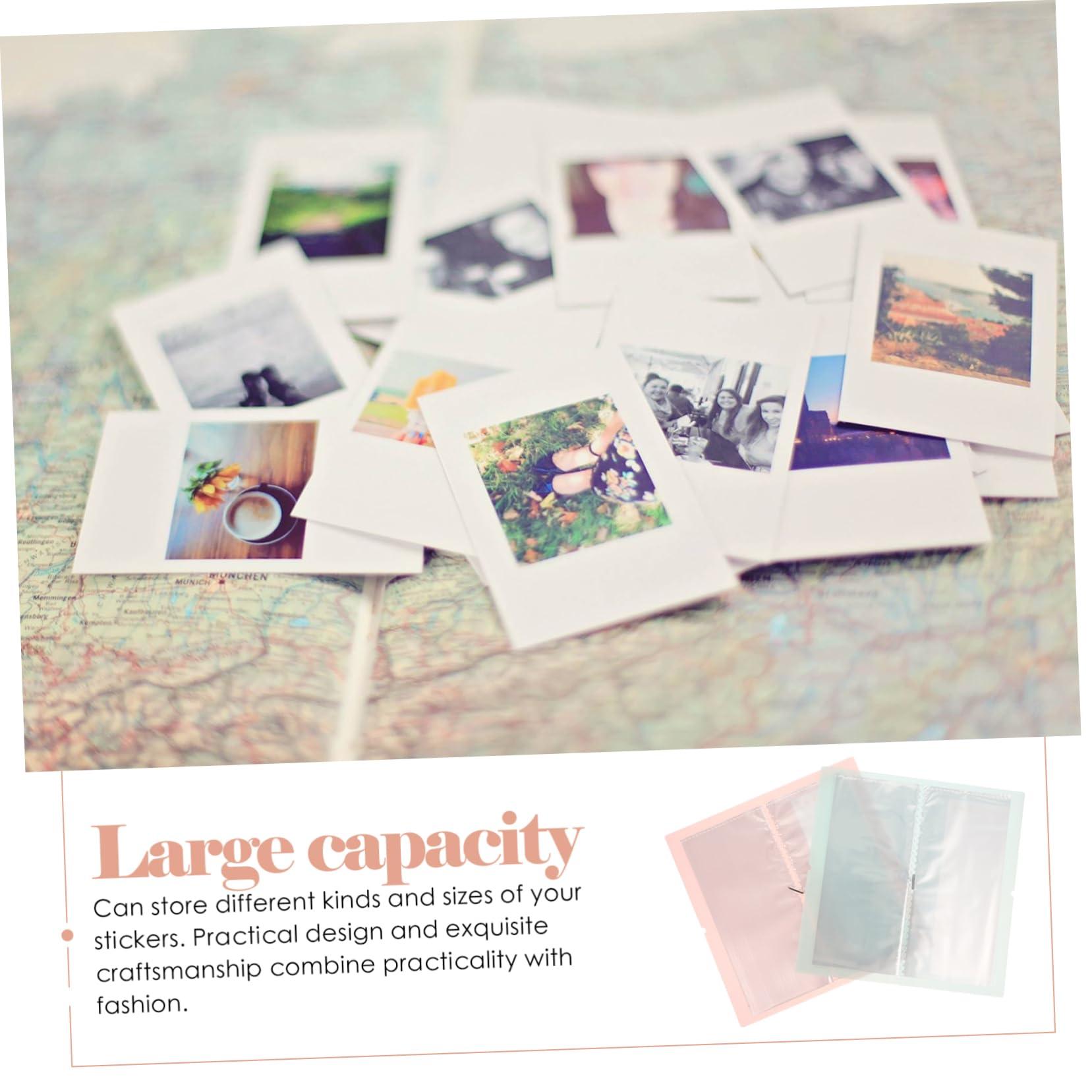 COLLBATH COLLBATH Sticker Display Book Stamp Organizer Binder Sticker Storage Album Coupon Storage Album for Scrapbook and Student Supplies