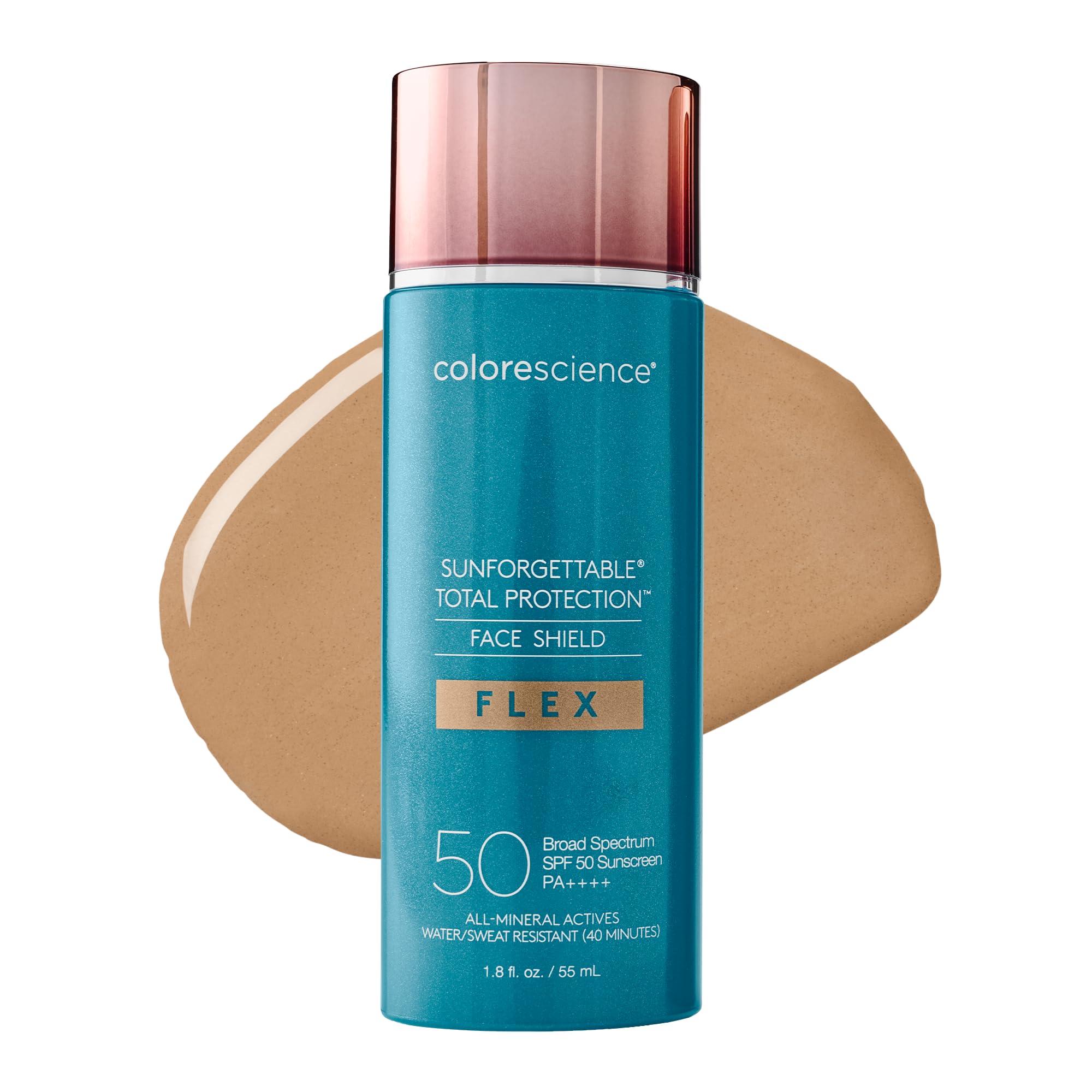 Colorescience Colorescience 50 to 70 SPF Total Protection Face Shield Flex SPF 50, Zinc Oxide Formula, Tan, 1.8 fl. oz.