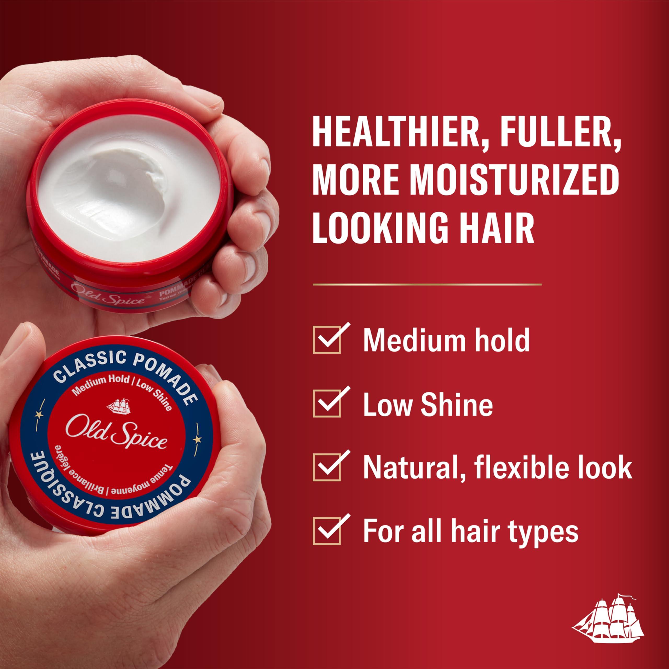 Old Spice Old Spice Classic Pomade for Men, Medium Hold with Low Shine, 2.22 oz