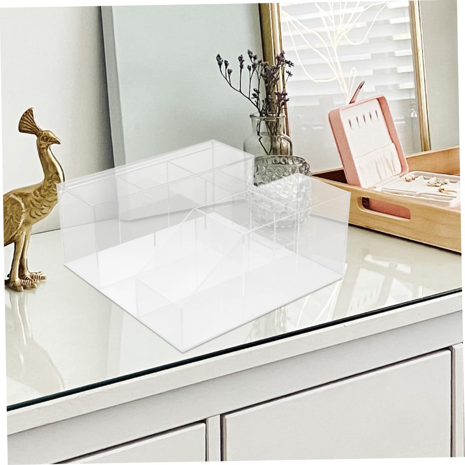 OHPHCALL OHPHCALL Makeup Storage Box Toolbox Tweezers Tools Makeup Storage Bin Desk Organizer Eyelash Extension Tweezer Case Lash Tweezer Case Tweezer Holder for Eyelash Lash Organizer Acrylic