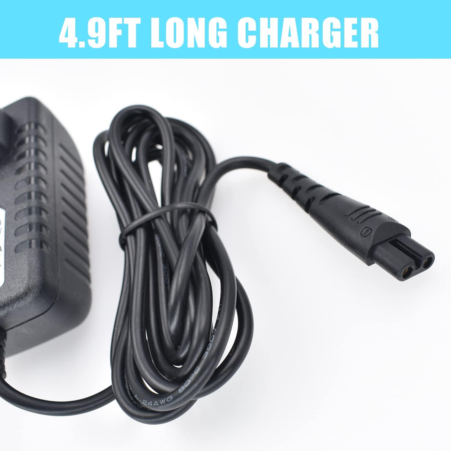 BOEEA Replacement Charger for Remington Shaver F5-5800 F7800 F5800 F5790 F4790 R5150 R6130 R-6150 MS2-390 MS3-2700 MS680 R9100 Electric Razor Trimmer PA1204N Power Cord