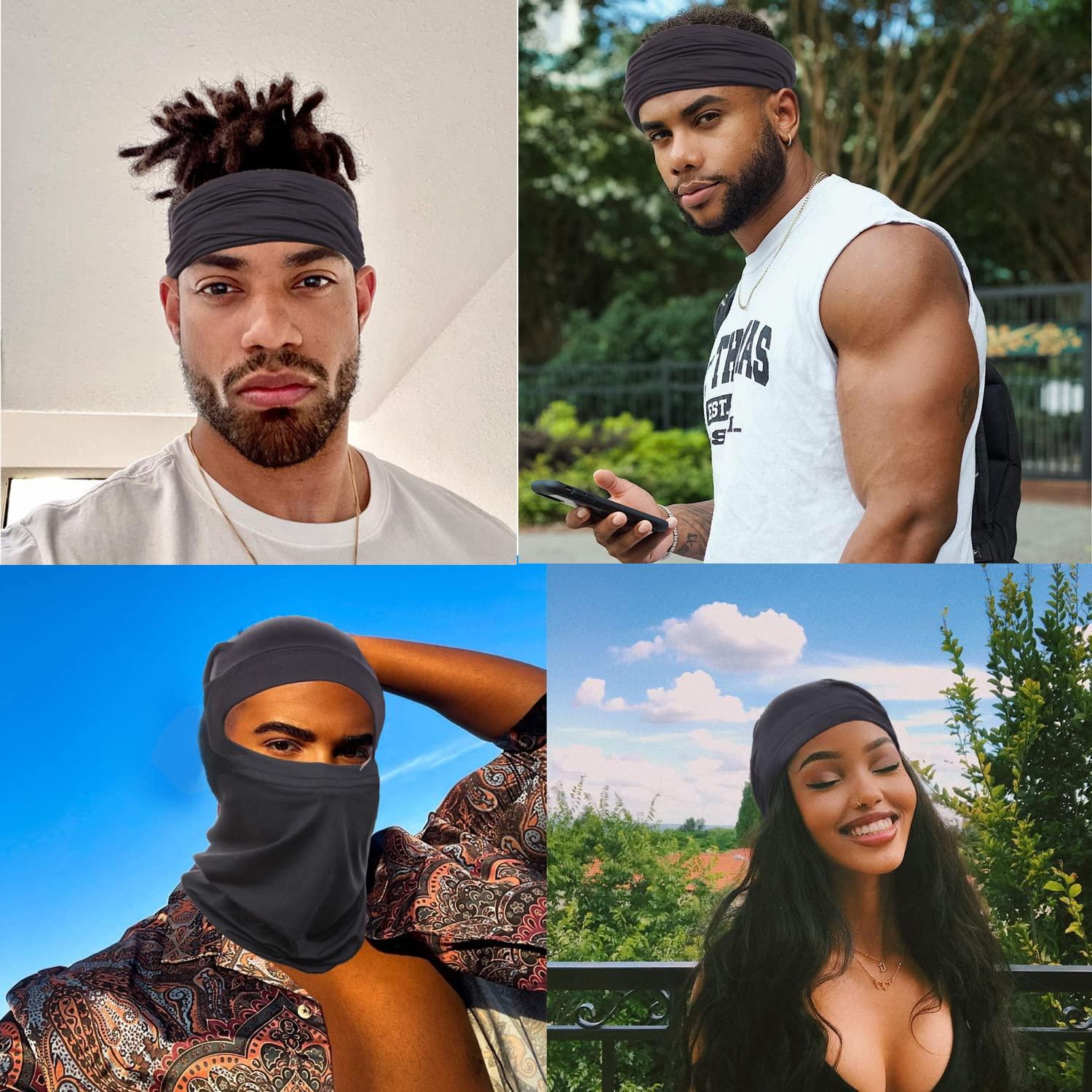 Leeven Leeven 4 Pieces Dreadlock Cap Tube Unisex Bands Elastic Long Hair Dreads Head Wraps Cap Locs Socks for Dreads for Men Women Spandex Dreadlock Cap