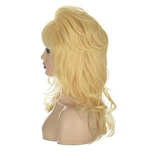 QACCF QACCF Women 80s Wig Drag Hair Housewife Big Beehive Women Updo 60s Retro Bouffant Vintage Costume Wig (Blonde)