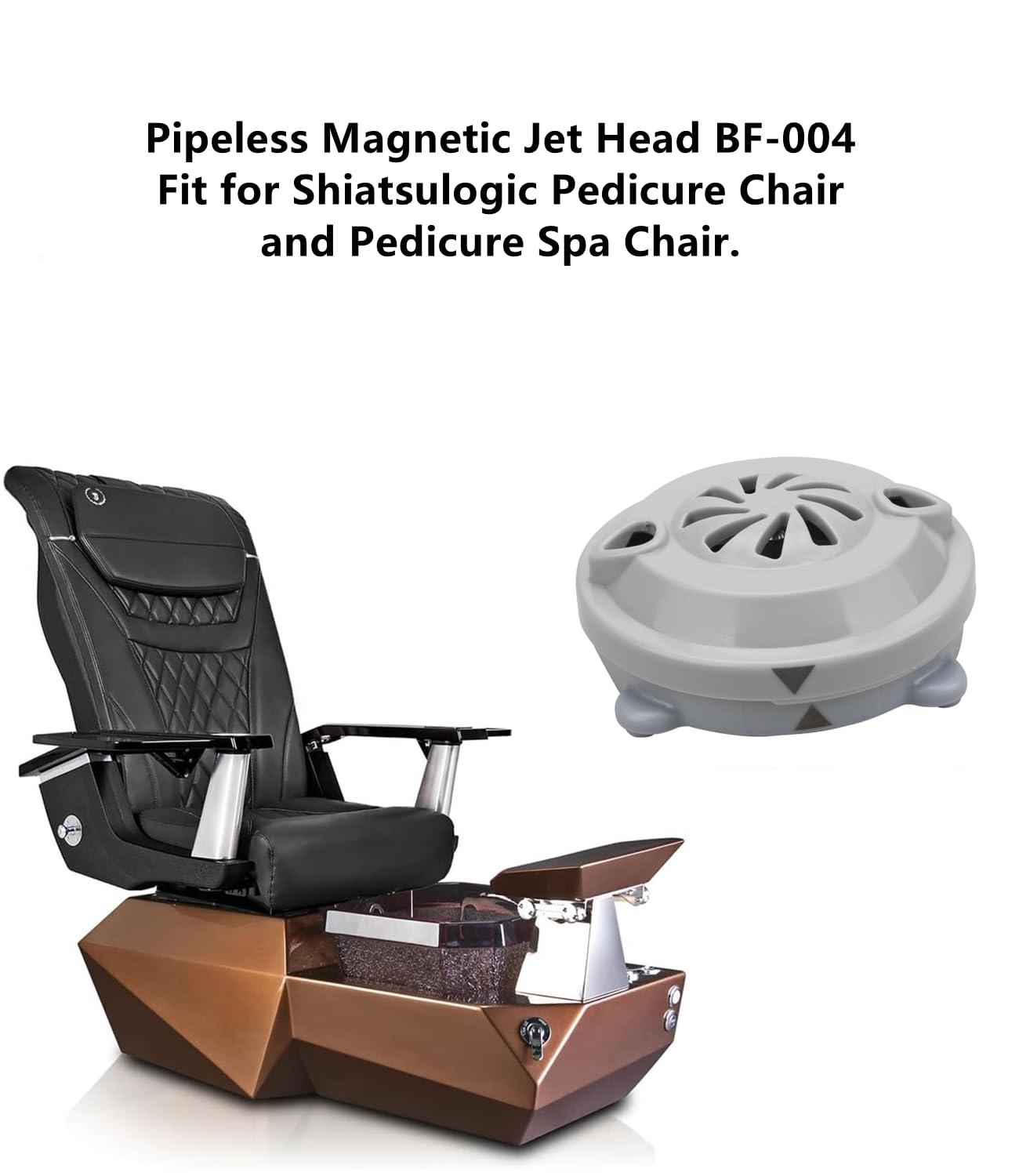 Duomimile BF-004 Pipeless Magnetic Jet Head Motor Replacement for Pedicure,spa Massage Chair,Tubs Spa Chairs Part Magnetic Head-(Universal Fit)