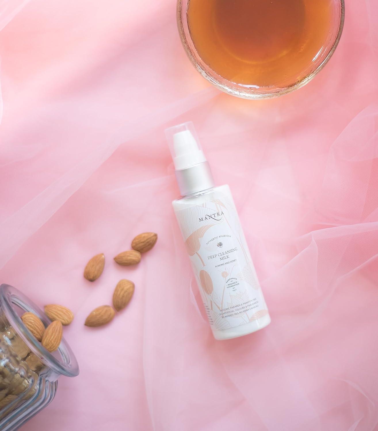 NinthAvenue Basics NinthAvenue Basics Almond and Honey Deep Cleansing Milk, 1 Count (Pack of 1), Peach/white