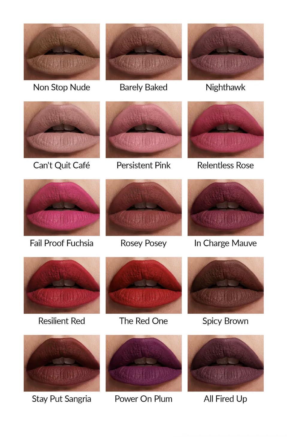 AVON AVON Power Stay Liquid Lip Colour 16 HOURS and Glimmerstick Lip Liner SET! (Persistent Pink-Pink Cashmere)