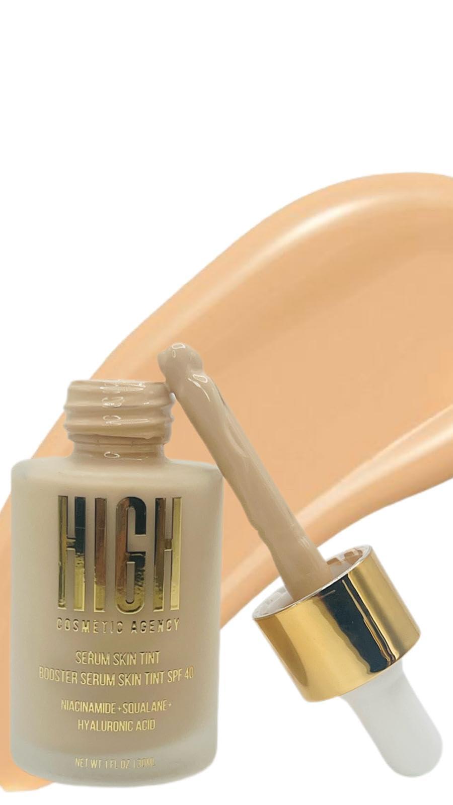 HIGH COSMETIC AGENCY BOOSTER SERUM SKIN TINT SPF 40,Intense Boost Serum Tint,Deep Shield Tint Serum,Luminous Deep Tint Serum With five unique shades - FAIR, LIGHT, MEDIUM, TAN, AND DARK (MEDIUM TO DEEP)