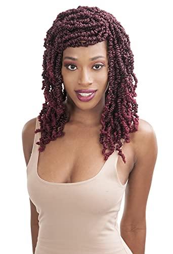 Chade Fashions Inc CHADE FASHIONS Alitress Passion Twist 12 inch Toyokalon Synthetic Double Packs Processing Braids and Bulk - APT12X2 (OM1B/RED)