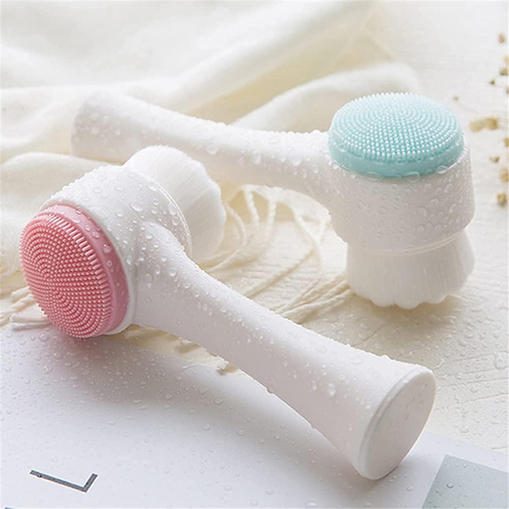 NUOYA 3D Face Cleaning Massage Facial Cleansing Brush,Face wash Product Skin Care Tools Double Side Silicone Face Cleansing Brush Portable face Brush Facial Care Cleaning Massage Brush face