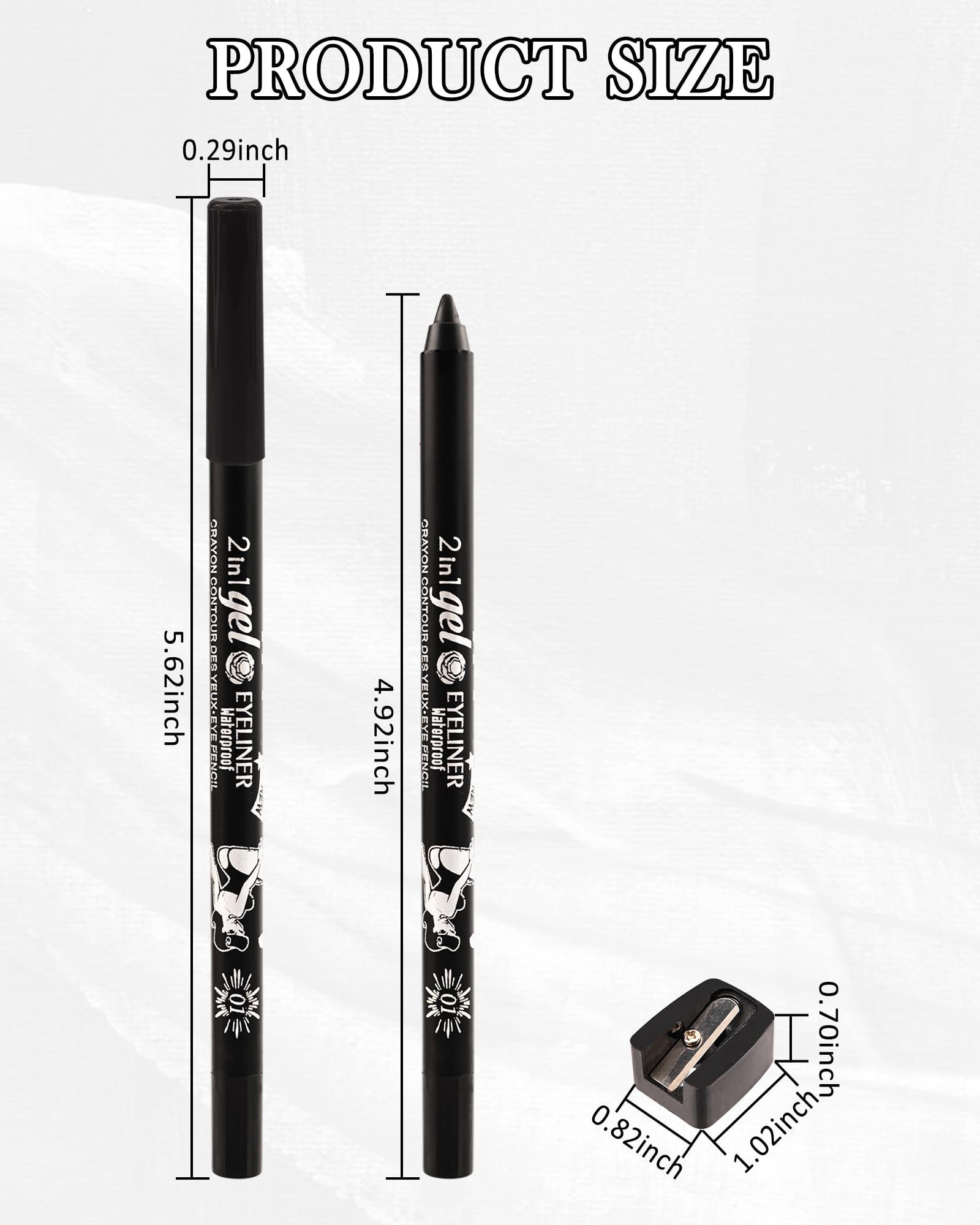 Lestpola Teal Eyeliner Pencil Gel, Multi-Use Cream Eyeliner Waterline Waterproof Smudge-Proof Long Lasting, Eye Liner Brightener Pencil with Sharpener, High Pigmented Cruelty Free Colored Delineador De Ojos-09