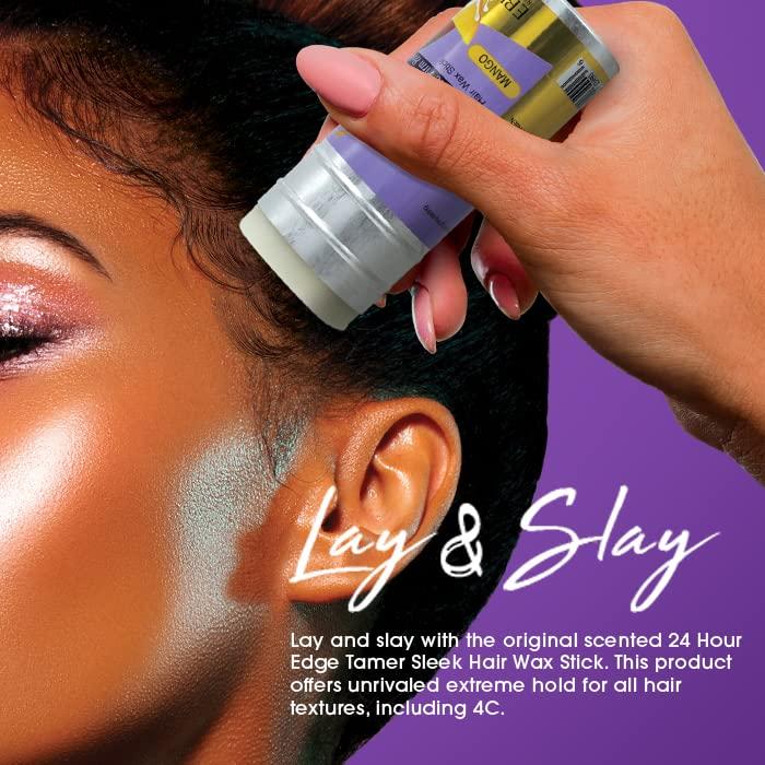 EBIN NEW YORK EBIN NEW YORK 24 Hour Edge Tamer Hair Sleek Stick, Extreme Firm Hold, 2.7 oz, Acai Berry – Sleek & Go, No Flaking and White Residue