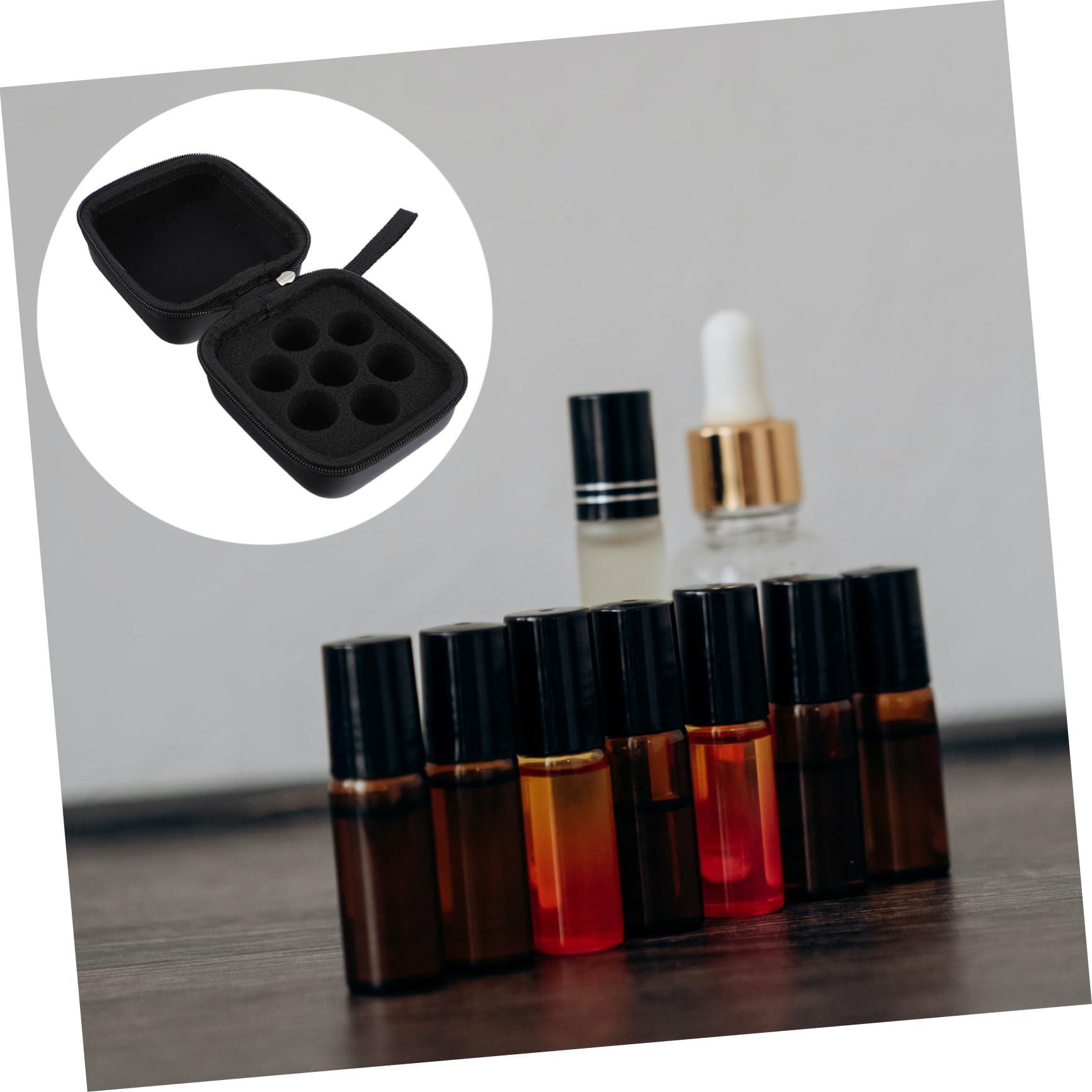 Outanaya Outanaya 1pc Essential Oil Bottle Storage Box Bottles Essential Oil Wall Organizer Diffuser Rod Oil Burner Camo Cauldron Essential Oil Carrying Case Deep Conditioner Reel Case Pole Pu Black