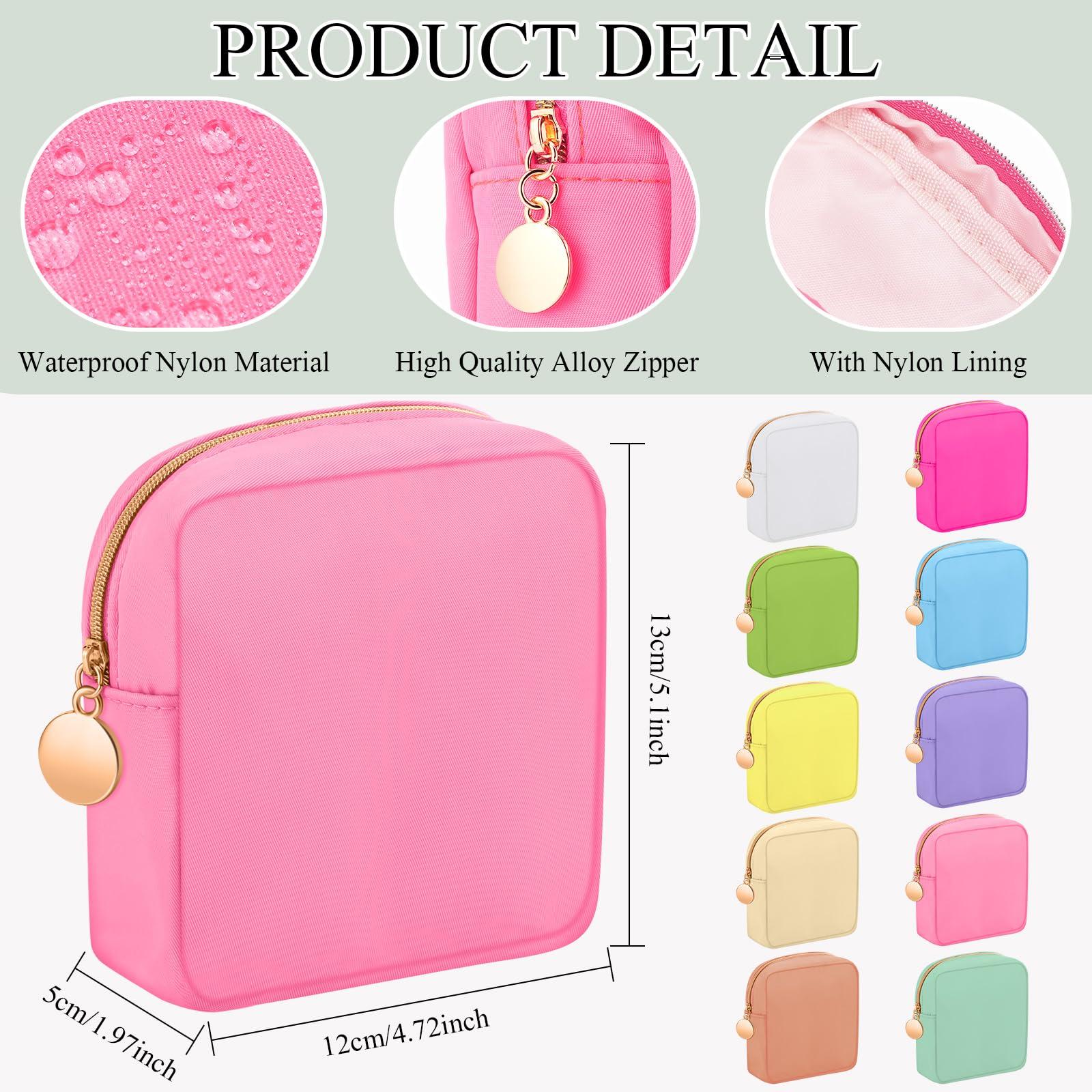 Paterr Paterr 50 Pieces Nylon Make up Pouch Bag Bulk Mini Cosmetic Bag with Zipper Travel Small Makeup Pouch Organizer for Women