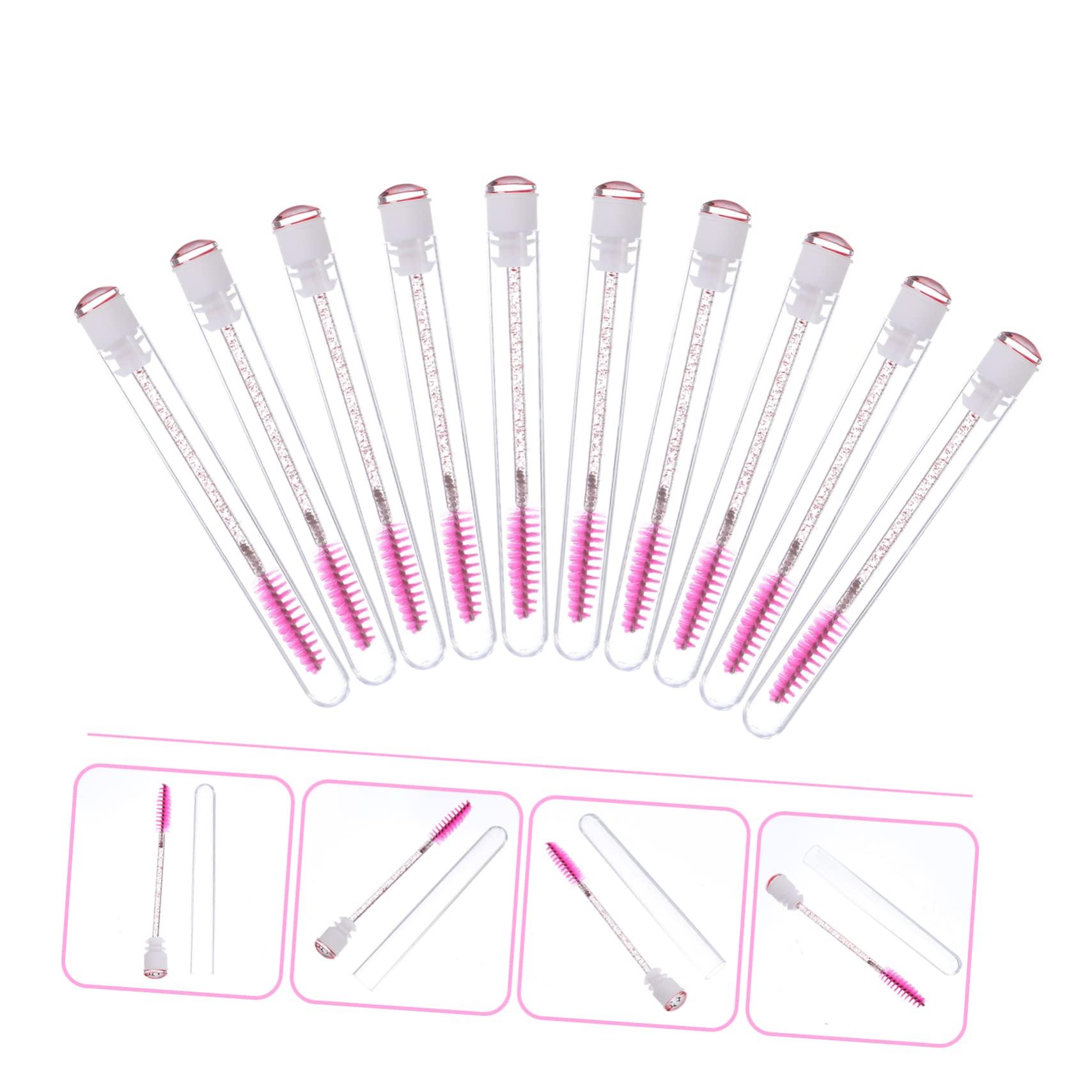 Baluue Baluue Mascara Brush Tube Eyelash Mascara Wands 10pcs Plastic Brush Wands for Travel Makeup