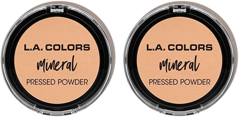 L.A. COLORS L.A. COLORS Mineral Pressed Powder, Creamy Natural (Pack of 2)