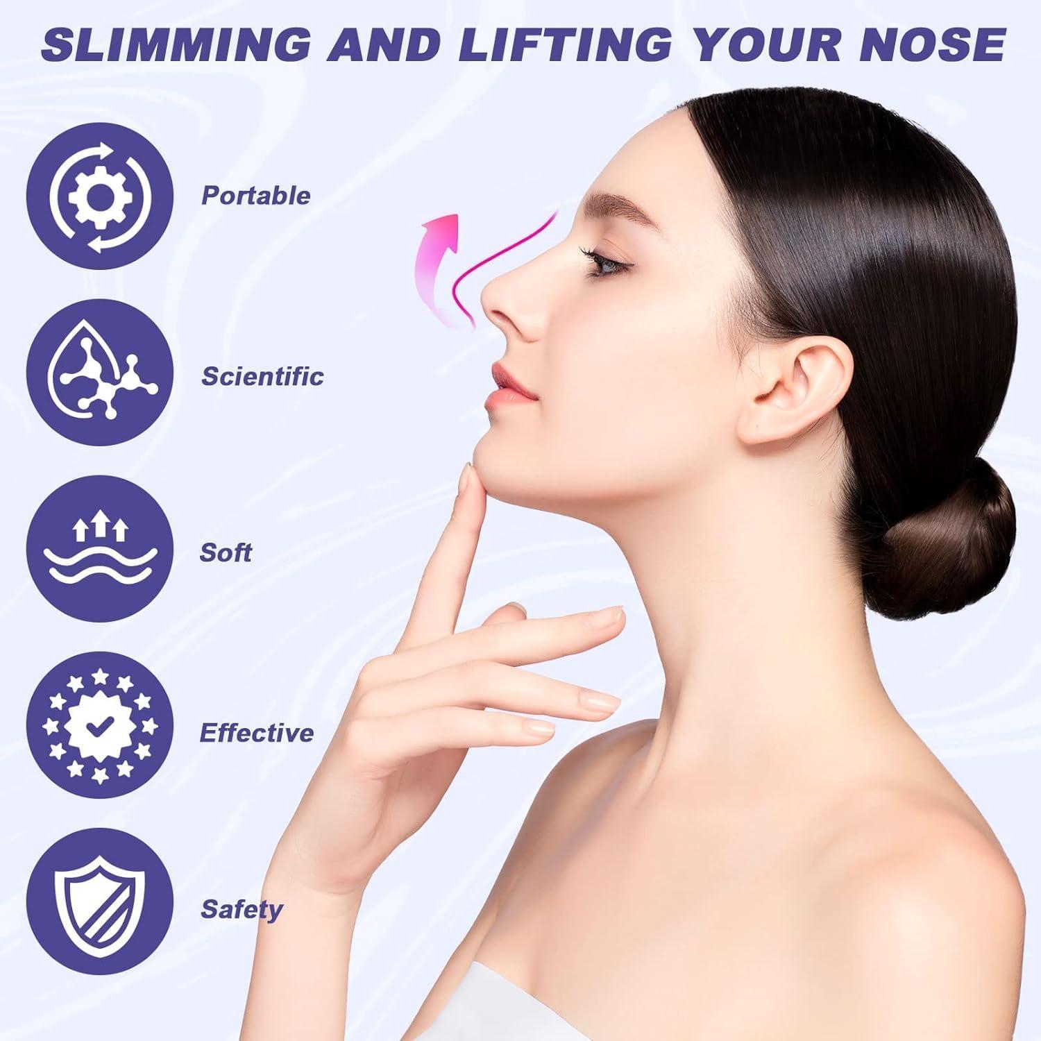 Yoboamic Yoboamic Nose Shaper Lifter, Pain-Free Nose Straightener for Nose Uplifting and Shaping, Soft Silicone Nose Shaper for Women Man Nose (Pink)