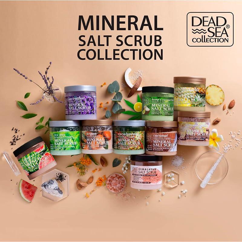 Dead Sea Collection Dead Sea Collection Lavender Salt Scrub  Exfoliating Body Scrub for Women  Moisturizing and Nourishing Skin  with Pure Oils and Dead Sea Minerals (23.28 Oz)