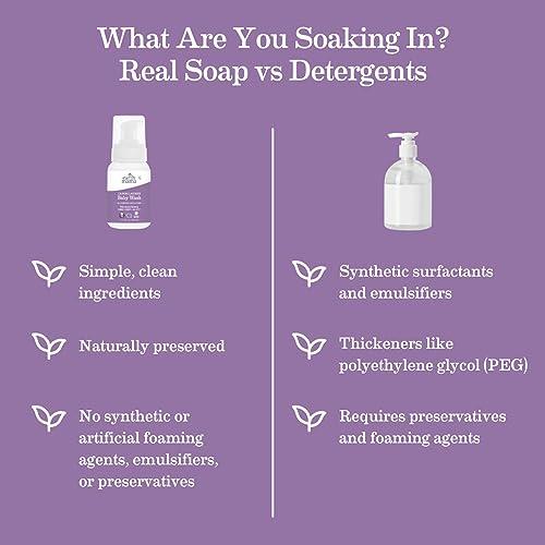 Earth Mama Earth Mama Calming Lavender Baby Wash Liquid Foaming Hand Soap, Organic All-Purpose Lavender Body Wash for Sensitive Skin, Castile Soap with Coconut Oil, Shea Butter, Calendula, & Aloe, 5.3 Fl Oz