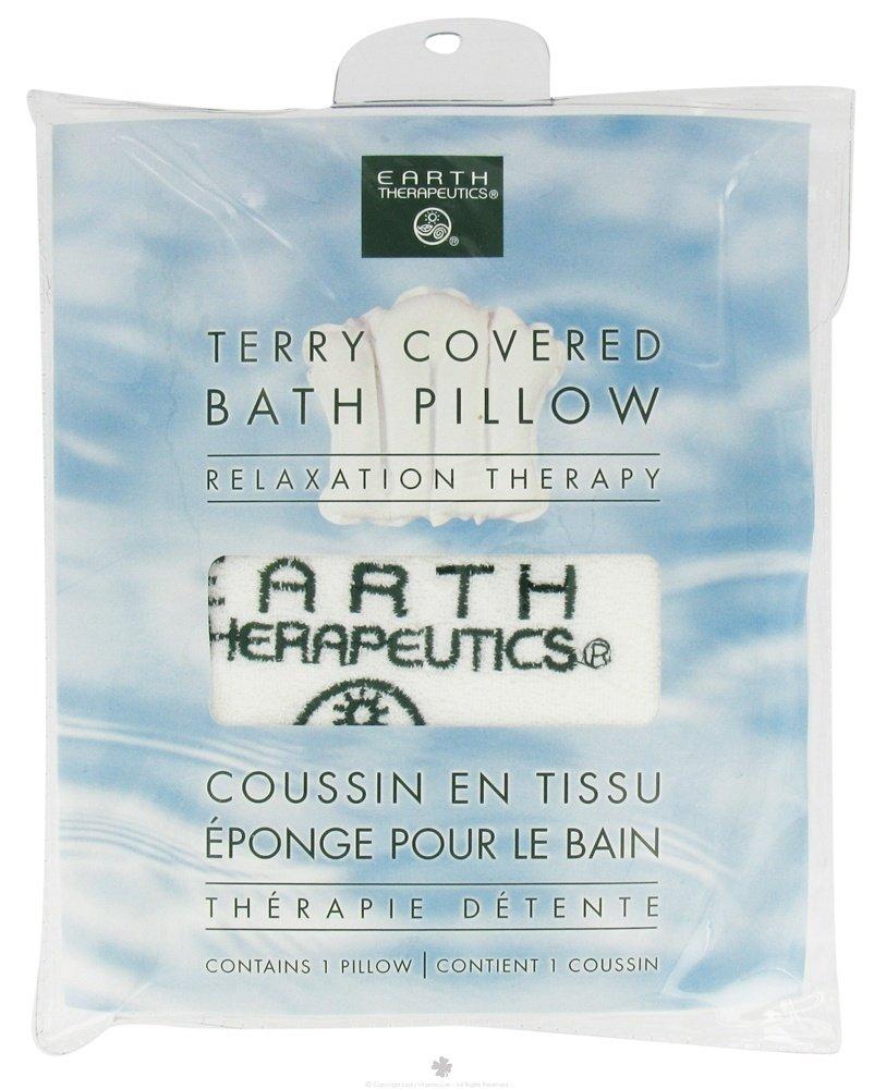 Earth Therapeutics Earth Therapeutics Terry Covered Bath Pillow - White