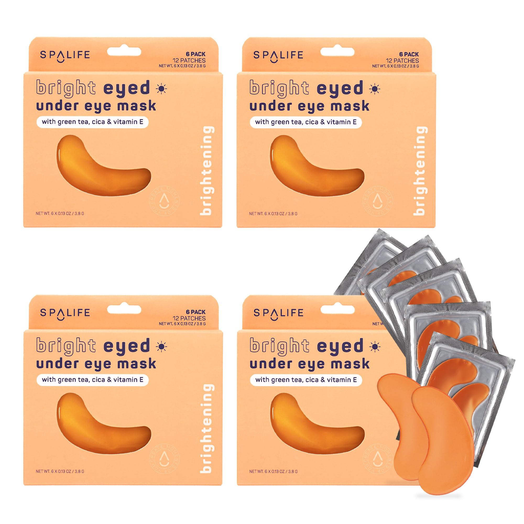 SpaLife SpaLife Beauty Bright Eyed Undereye Masks Hydrogel Eye Patches for Dark Circles, Puffiness, & Dullness with Vitamin E, Green Tea 2-in-1 Skincare 48 Pairs