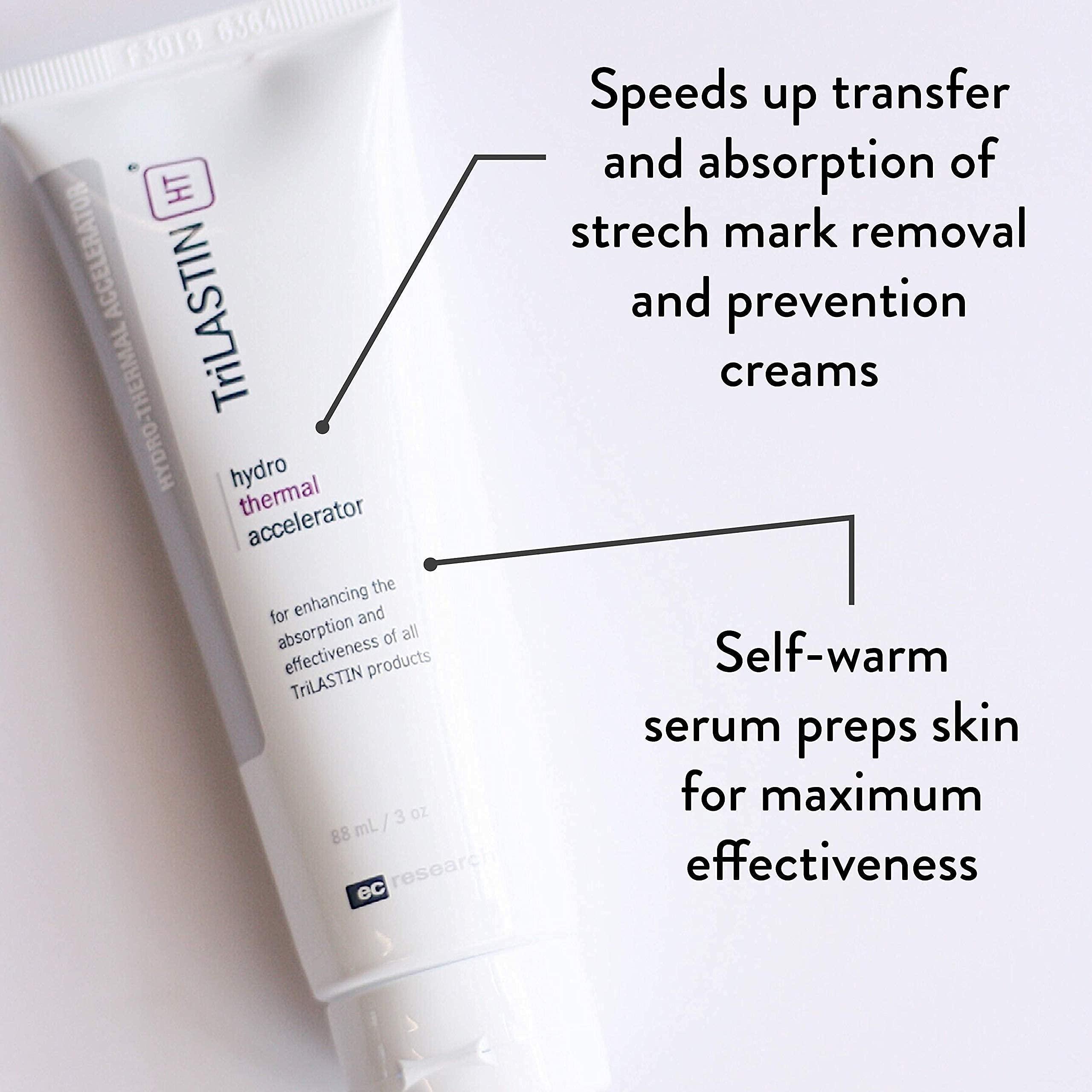 TriLASTIN TriLASTIN Maternity Stretch Mark Prevention Cream (4oz) Bundle with Hydro-Thermal Accelerator (3oz) | Pregnancy Must-Have | Safe and Hypoallergenic Gift for First-time Moms | 2 Month Supply