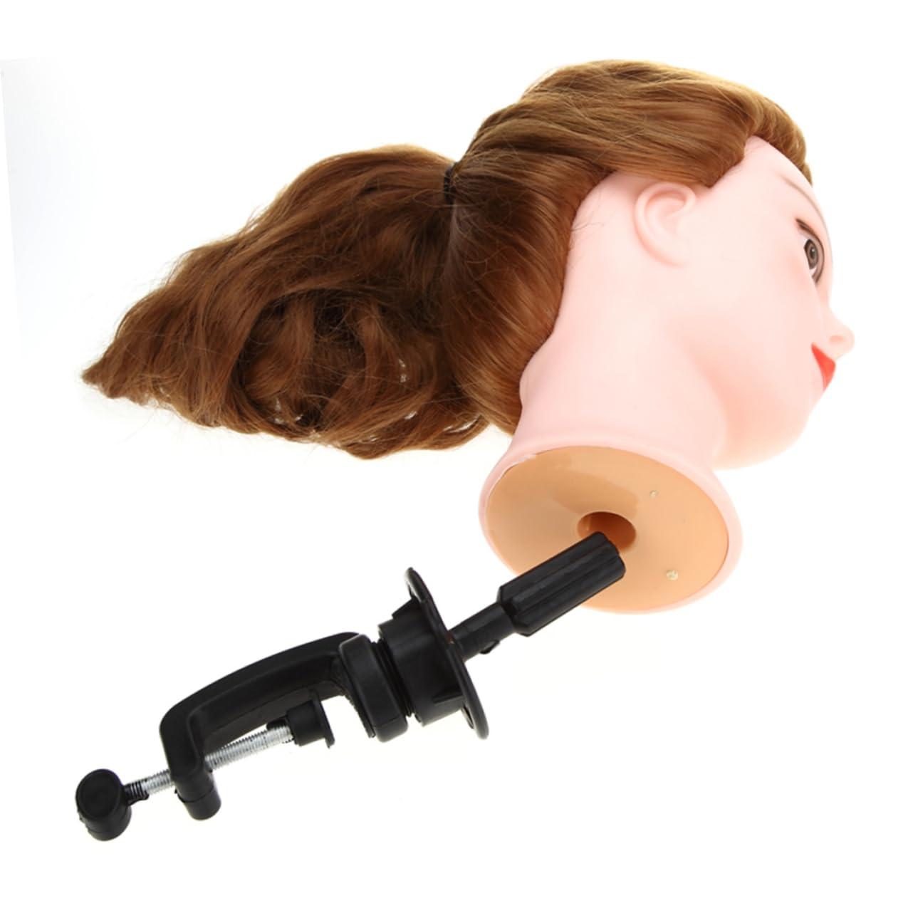 SOESFOUFU SOESFOUFU Sturdy Mannequin Head Stand Tripod Wig Holder for Hairdresser Practice Training Mannequin Head Random Style