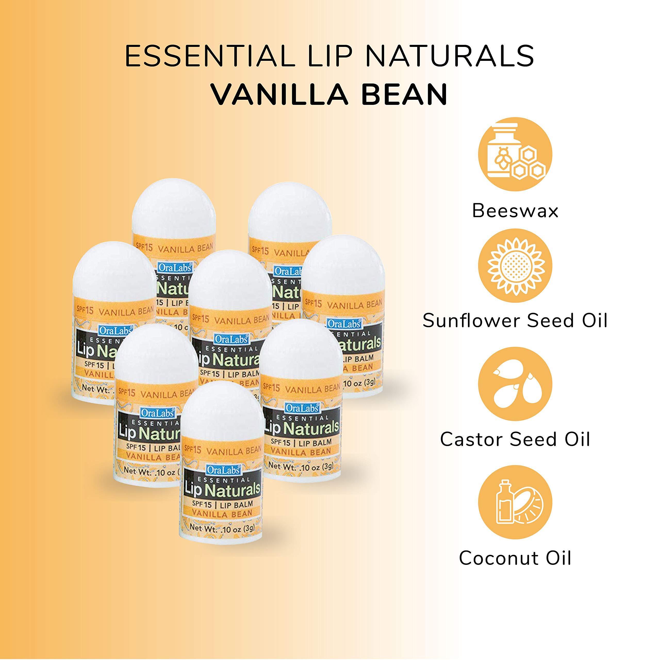 CHAP-ICE Lip Naturals | Assorted Mini Lip Balm with Sunscreen (SPF-15) | Made in USA | 12-Count Pack with Bing Cherry, Tea Tree Mint, and Vanilla Bean Flavors (0.10oz/3g Each)