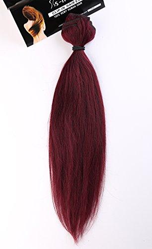 MY-LADY MY-LADY Clip In Hair Extensions Real Human Hair 20 Inch 8pcs Remy Real Hair Extension Clip ins #99J Burgundy Wine Red 105g Silky Straight Full Head Soft Natural Extension