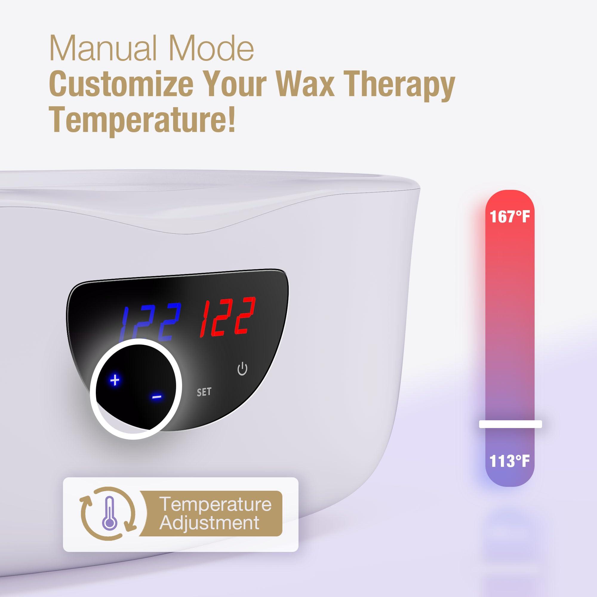 LAVANY Paraffin Wax Machine for Hands and Feet, Paraffin Wax Warmer with Auto Mode for Beginner-Friendly Home Spa, All-in-One Kit for Paraffin Bath