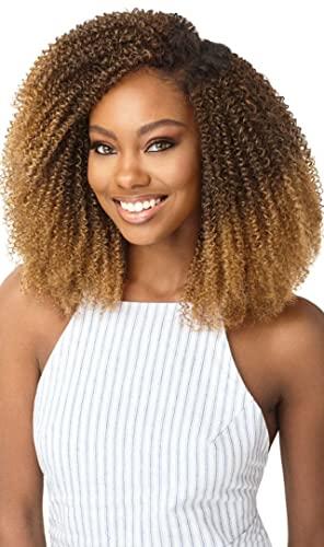 Purple Pack Outre Human Hair Blend Clip on Weave Premium Purple Pack Big Beautiful Hair Clip-In 4C Coily Fro 10" 9Pcs (S1B/33)