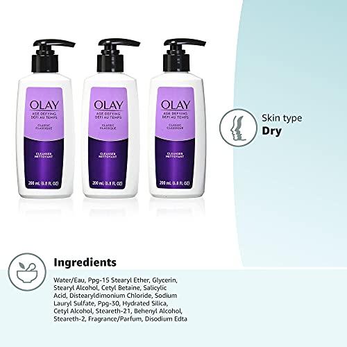 Olay Face Wash by Olay Age Defying Classic Facial Cleanser 6.8 Fl Oz (Pack of 3)
