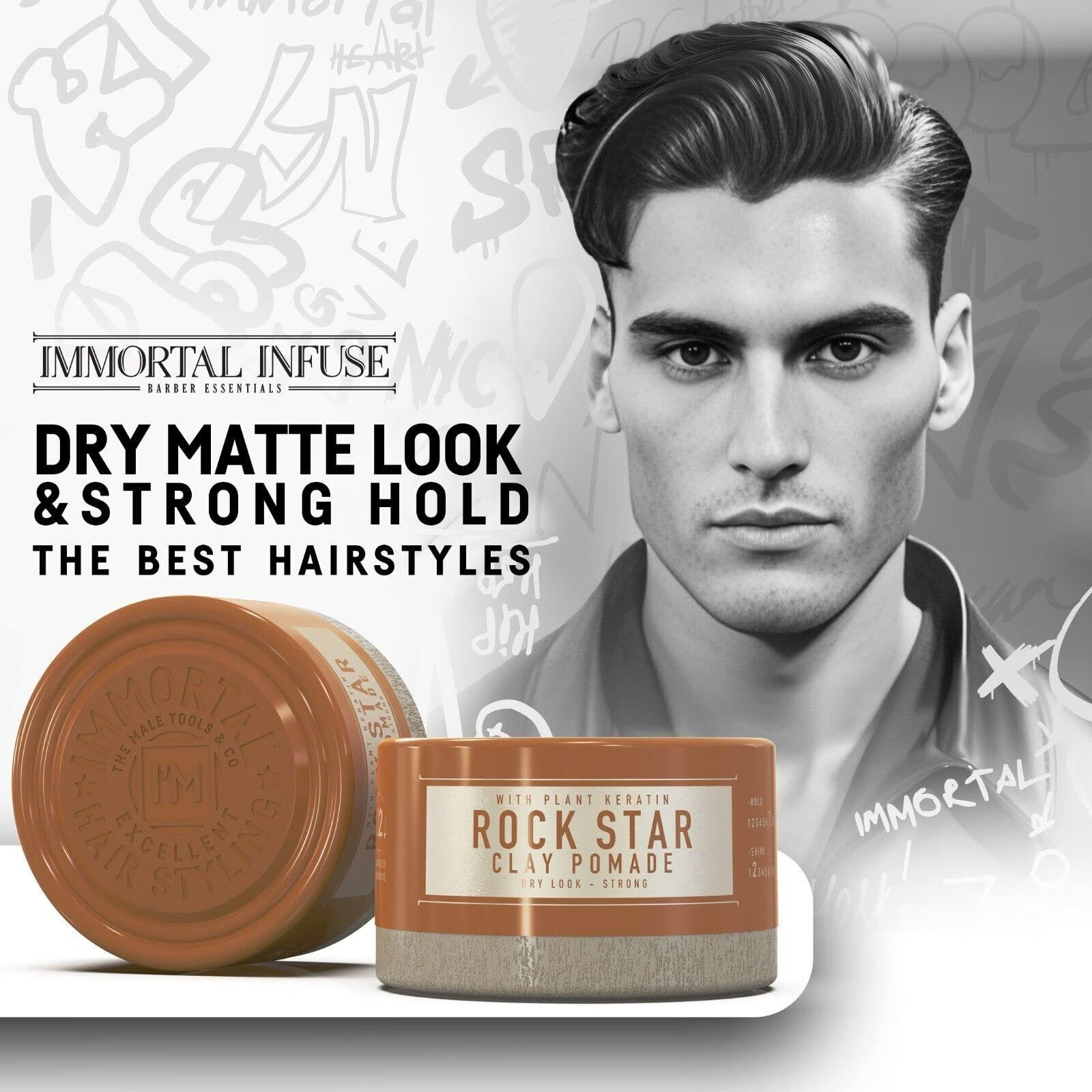 Generic Immortal Infuse Rock Star Clay Pomade Wax - 150 ml