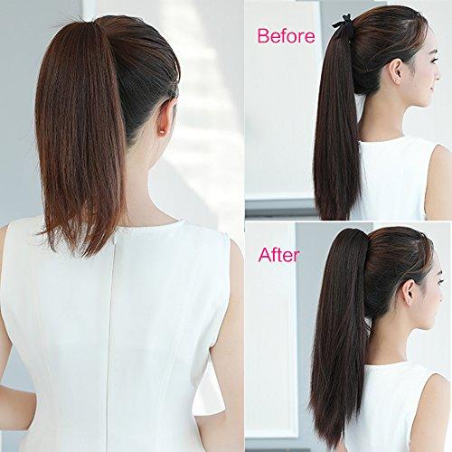 TP-ONE TP-ONE Ponytail Filler Holder Hair Bump Insert + Thick Hair Ties | Crystal Transparent Filled Ponytail Hairstyle Aid | Fashion Hair Bun Maker Magic Hair Styling Perfect Ponytail Tool for Women Girls