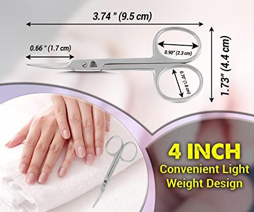 ARSUK ARSUK Cuticle Scissors Extra Fine Curved- Professional Manicure Scissors for Women Men Nails, Cuticles, Hang Nail- Sharp Thin Stainless Steel 3.75\" Long Right & Left Handed Tijera Para Cortar Cuticula