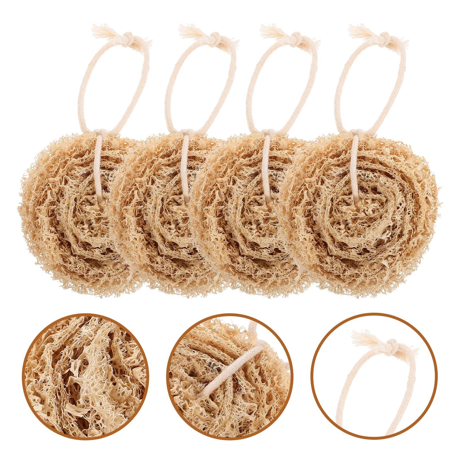 LUOZZY LUOZZY 8 Pcs Natural Loofah Sponge No Scratch Loofah Dish Sponge Dish Washing Scrubber Handheld Loofah Convenient Scrubber