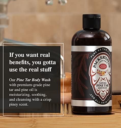 Packer's Pine Packer's Pine Tar Body Wash | Soothing Mens Shower Gel For Psoriasis Relief | Made With Natural Pine Tar and Pine Oils | Paraben & Sulfate-Free, 16 fl oz, 2 Pack