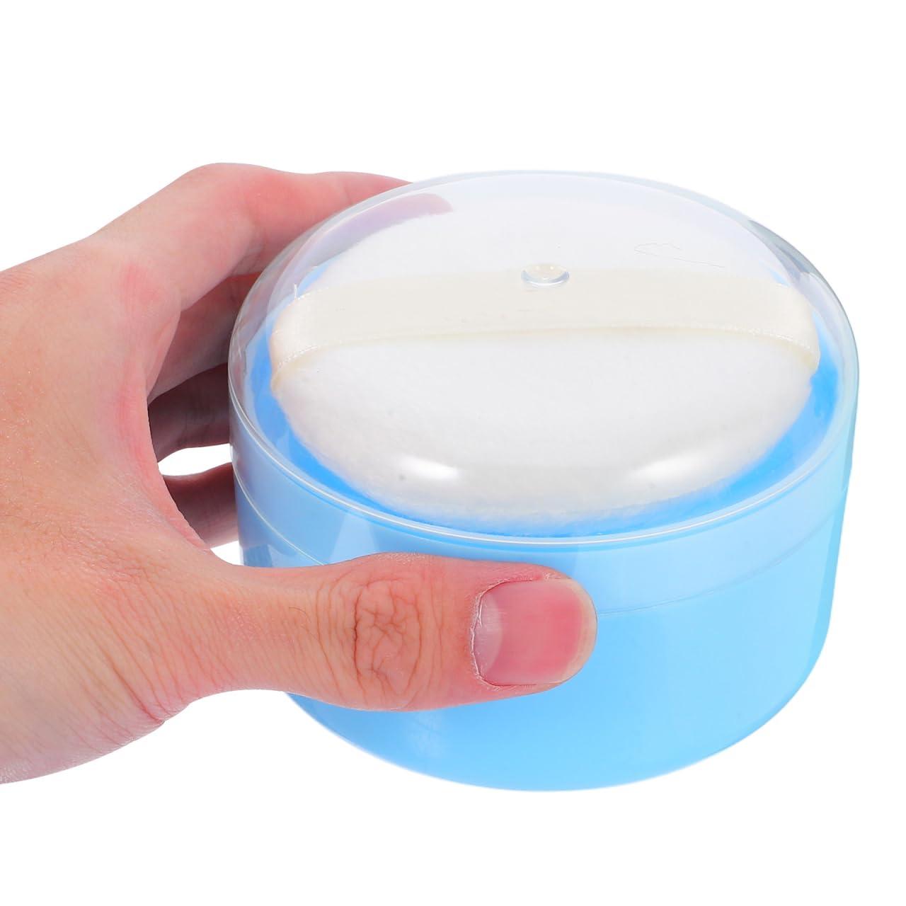 SKISUNO SKISUNO Box Body Powder Box After- Bath Powder Puff Container Baby Puff Container Powder Puff and Container for Body Powder Adult Powder Puff Case Applicator Textile Cotton Storage Child