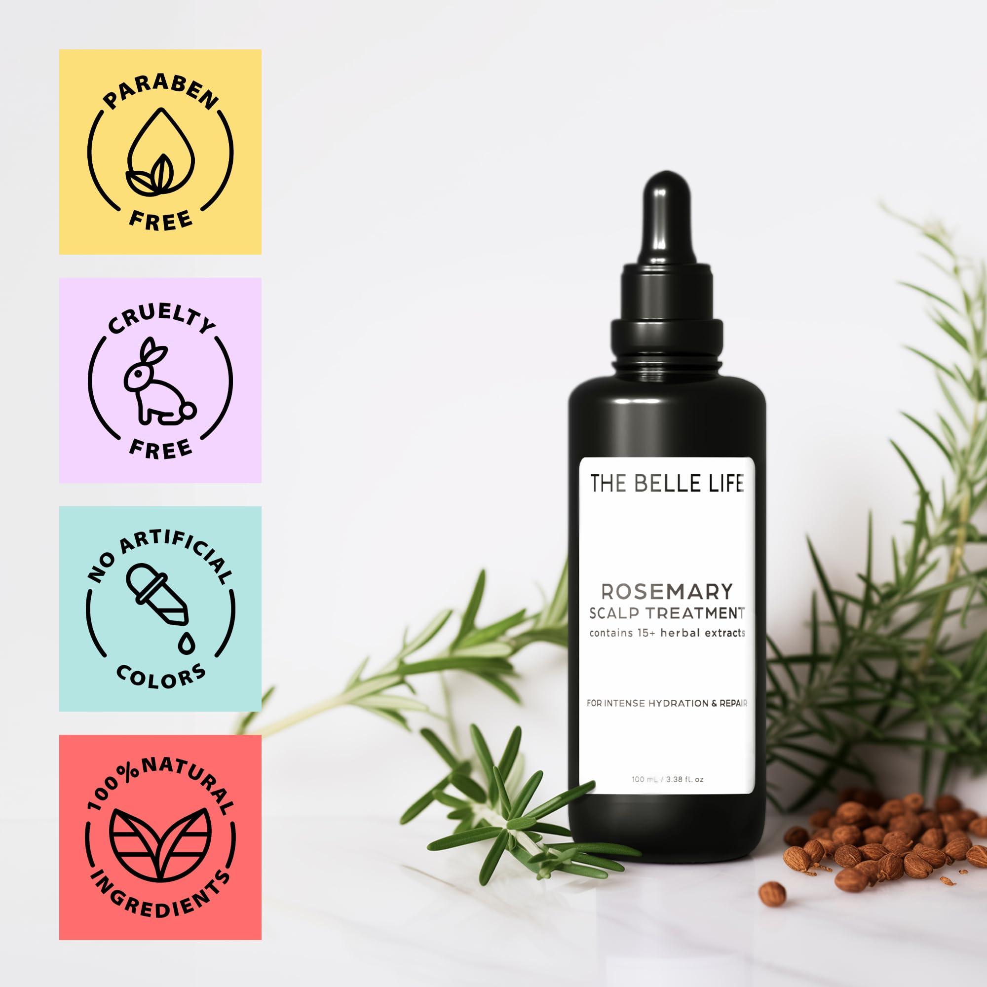 Sebastian Diaz Rosemary Hair Oil Scalp Treatment inspired by THE INNATE LIFE, 100ml 3.4 fl oz Nourishes and Supports Fuller-Looking Hair with Organic Rosemary Oil