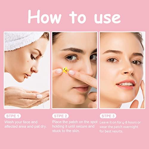 Yecuce Yecuce Pimple Patches(96pcs), Star Shaped Hydrocolloid Acne Cover Patches for Face Body, Rainbow Emojis Zit Patches and Pimple Stickers for Acne Healing