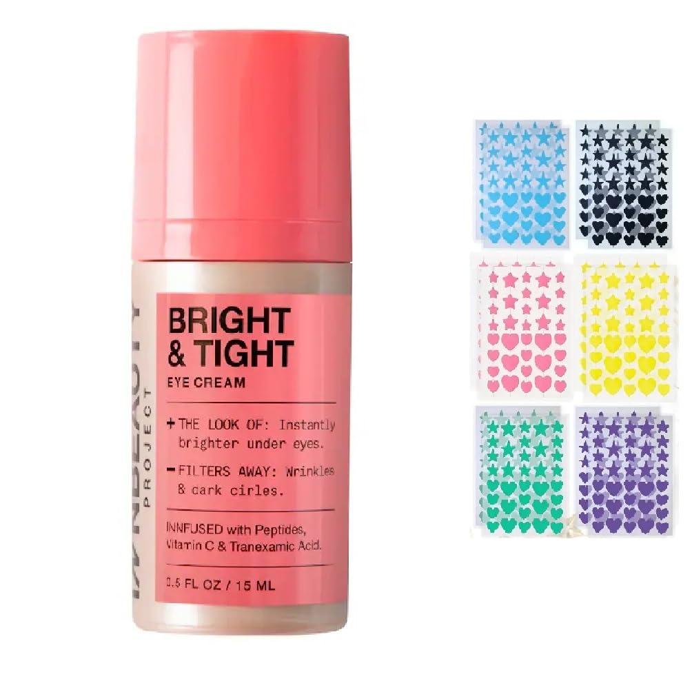 NAPH NAPH iNNBEAUTY PROJECT Bright & Tight Dark Circle Firming Eye Cream with Vitamin C & Peptides (0.5 oz / 15 mL) + Bonus Acne Patch (36 Pieces)