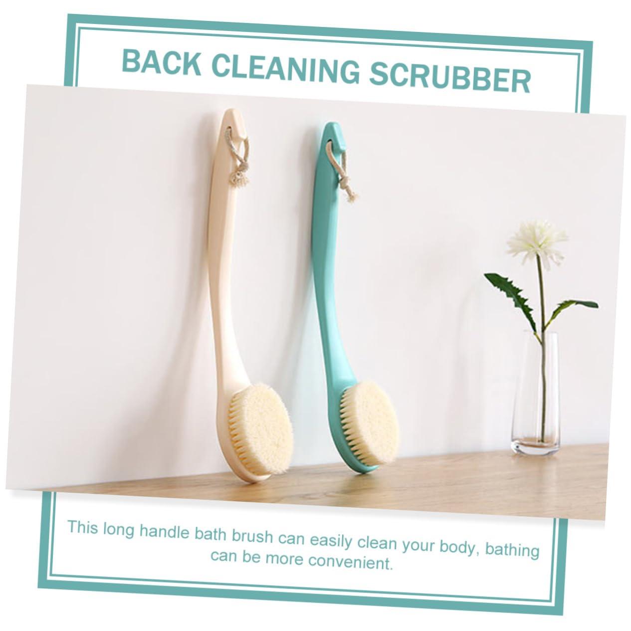 SOESFOUFU Scrub Brush Scrubber Back Shower Brush Body Deep Clean Exfoliator Bathing Body Brush Back Cleaning Brush Bathing Tool Bathing Brush Long Handle Shower Brush The Pet Green SOESFOUFU