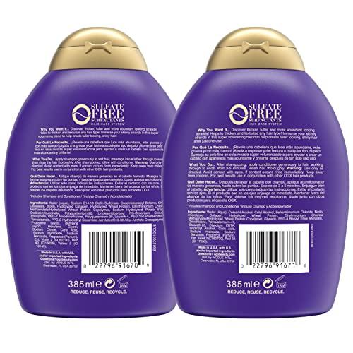 OGX OGX Thick & Full + Biotin & Collagen Shampoo & Conditioner Set, (packaging may vary), Purple, 13 Fl Oz (Pack of 2)
