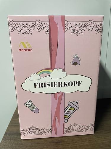 Anstar Anstar Hair Styling Doll Head for Girls Styling Head for Kids Mannequin Head with Pink Hair Doll Head for Hair Styling Braiding Cosmetology Manikin Head with Clamp Holder and Tools