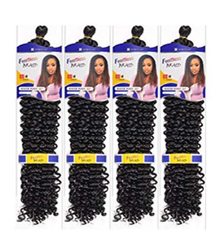 Freetress Freetress Braids WATER WAVE 22\" (4-Pack, 4 Medium Brown) - Synthetic Crochet Braiding Hair