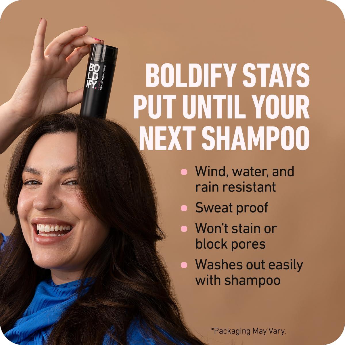 Boldify BOLDIFY Hair Fibers (12g) - Fill In Thinning and Fine Hair for an Instantly Fuller, Thicker Look - 14 Shades for Women & Men - Dark Blonde