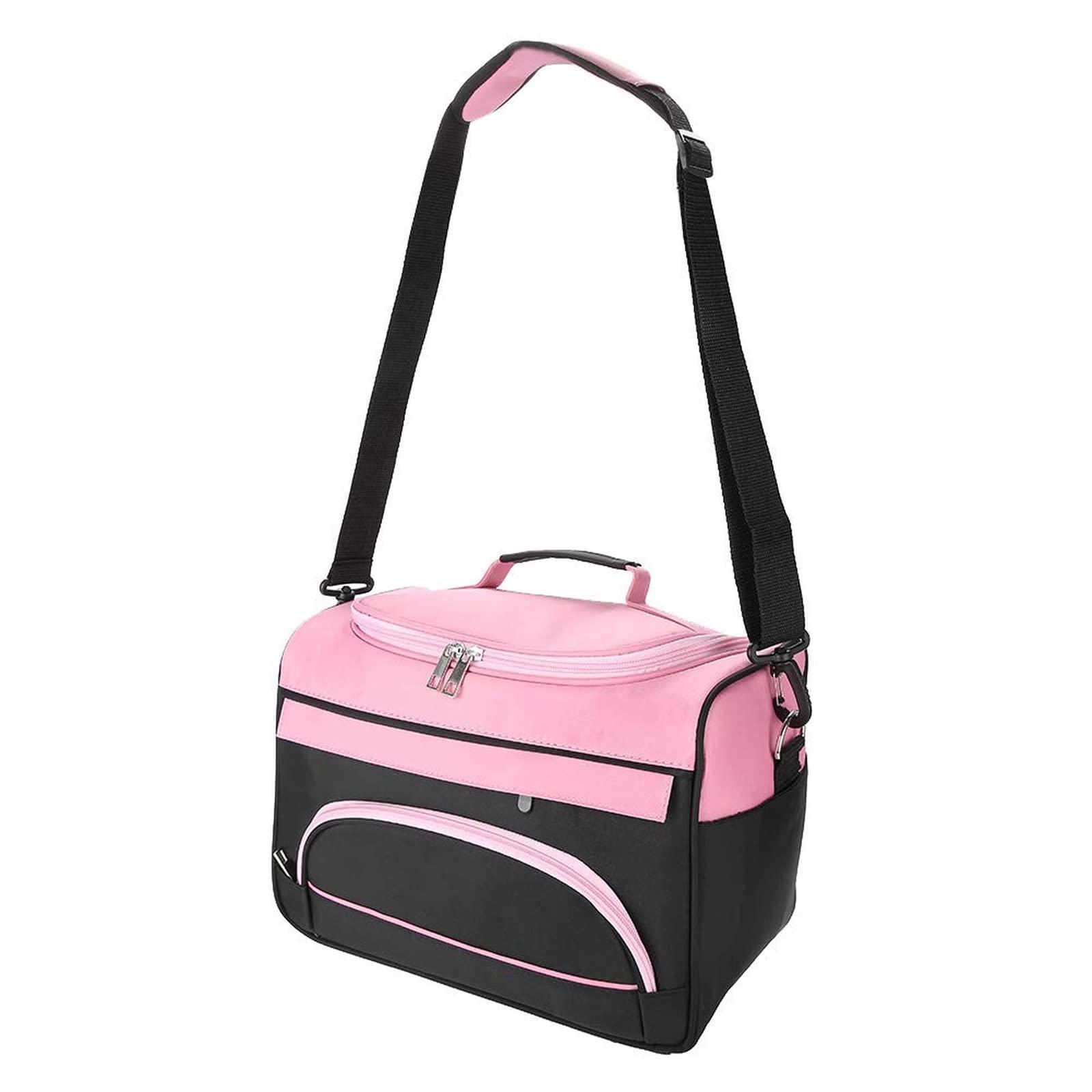 SYLJTY Large capacity professional hairdressing hairdressing equipment Salon tool carry bag travel storage box (pink)