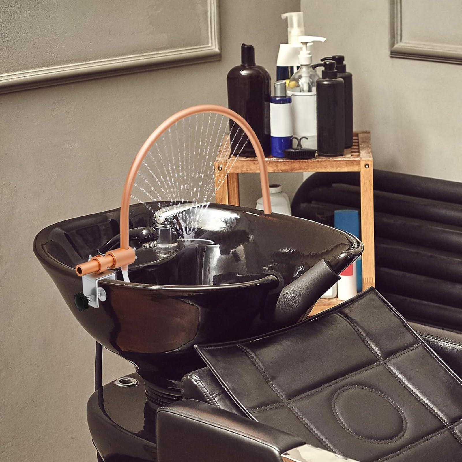 OUOQNUE OUOQNUE Water Circulation Rack, Portable Head Spa Equipment Frame Waterfall, 180Water Circulation Design, Head Spa Water Outlet, with Pump Salon Shower Head